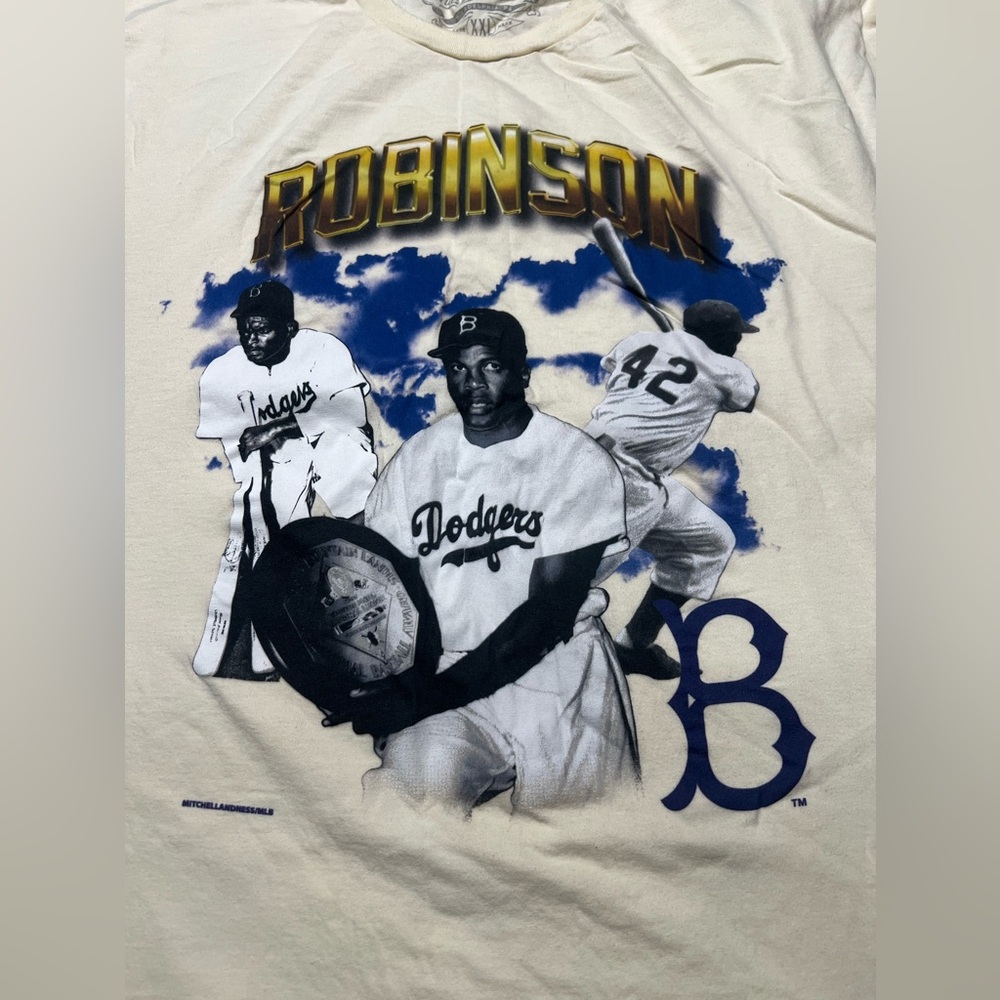 Men's Jackie Robinson Brooklyn Dodgers Cooperstown Collection Player T-Shirt XXL
